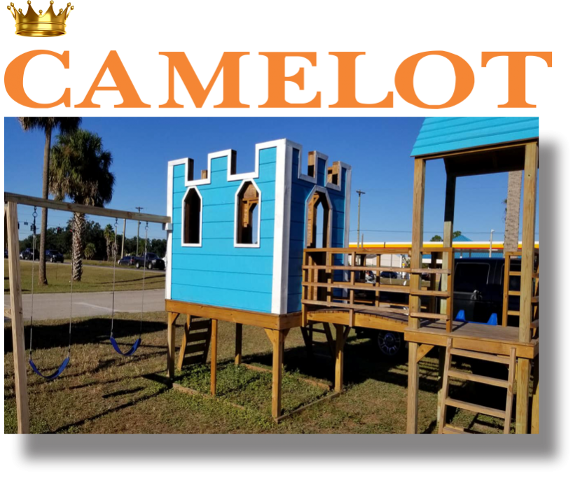 Playset Castle Camelot Playhouse Treehouse Kids Backyard